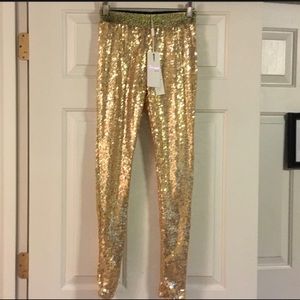 NWT gold sequin pants